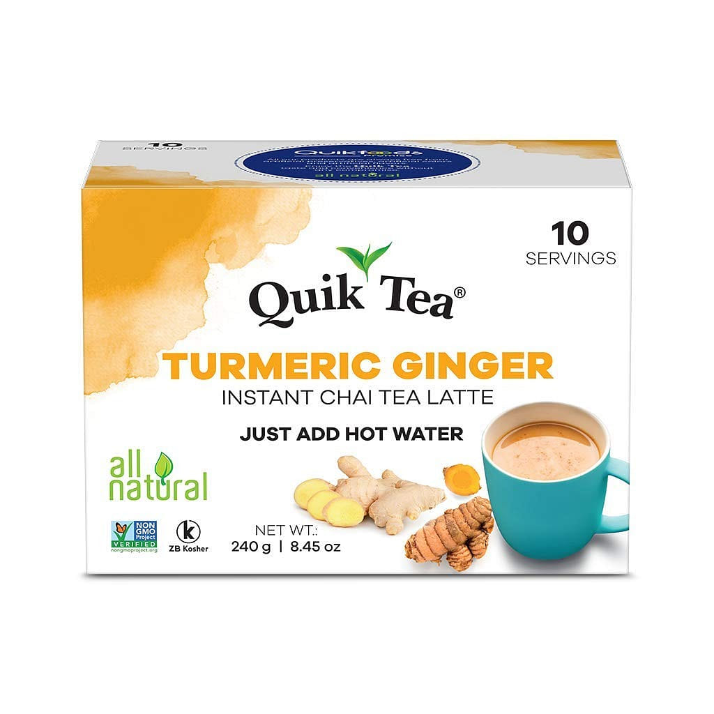 QuikTea 姜黄姜味柴拿铁10 包（1 盒装） 1 盒