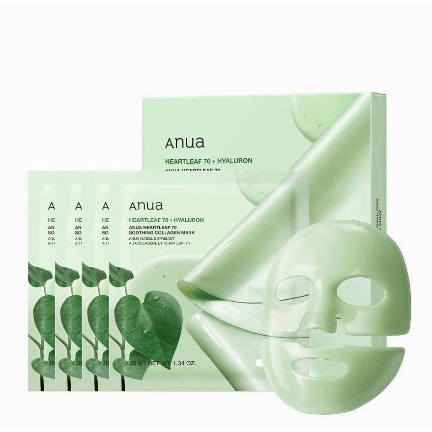 Heartleaf 70 Soothing Collagen Mask 4ea 1 each