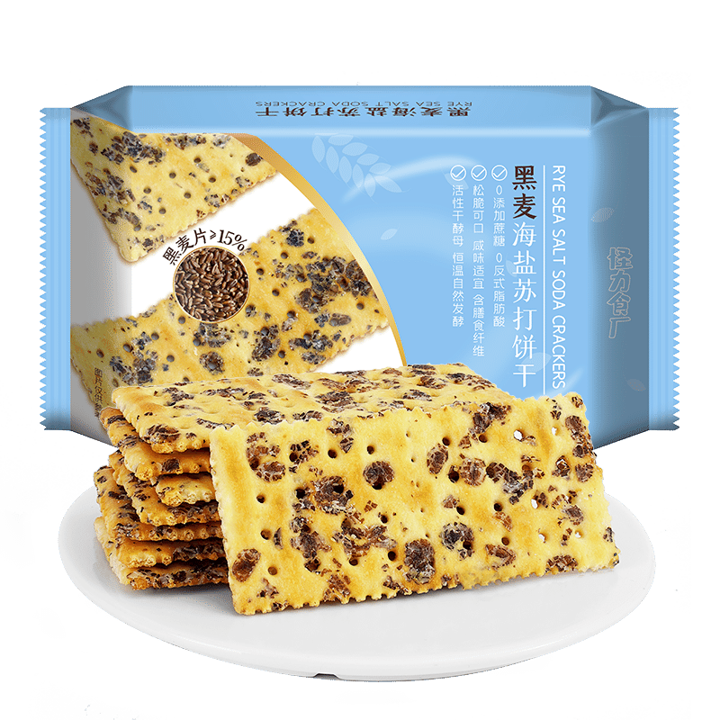 GuaiLi Food Factory Rye Sea Salt Soda Crackers180g 180 g