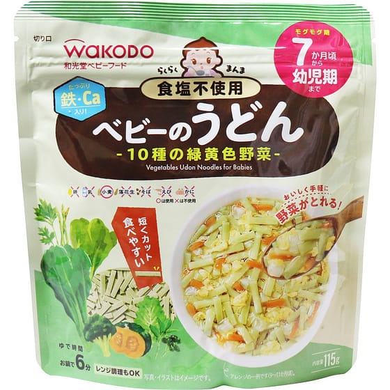 weee_instant_WAKODO Baby Udon 115g [green vegetables] 1 each