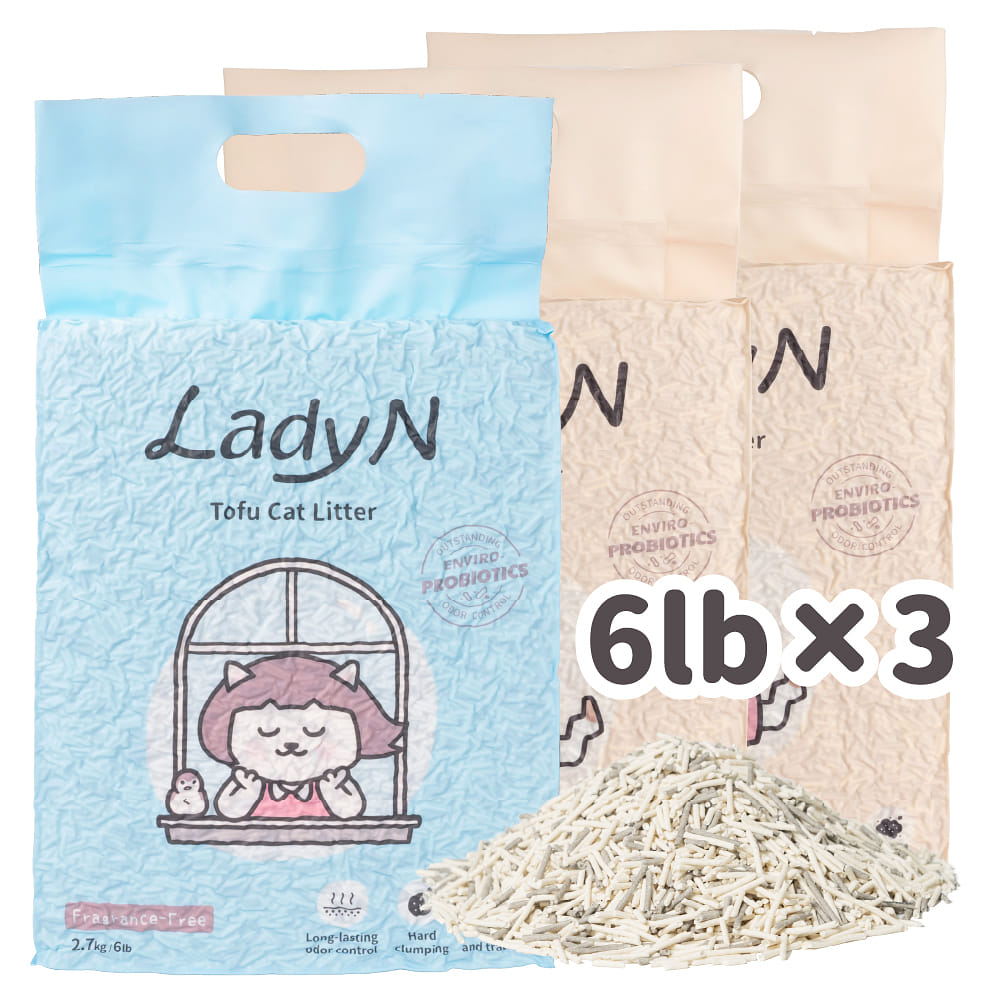 *Pet Supplies*Lady N-Enviro-Biotic Deodorant Strip Tofu Cat Litter-Variety Pack 18 ポンド