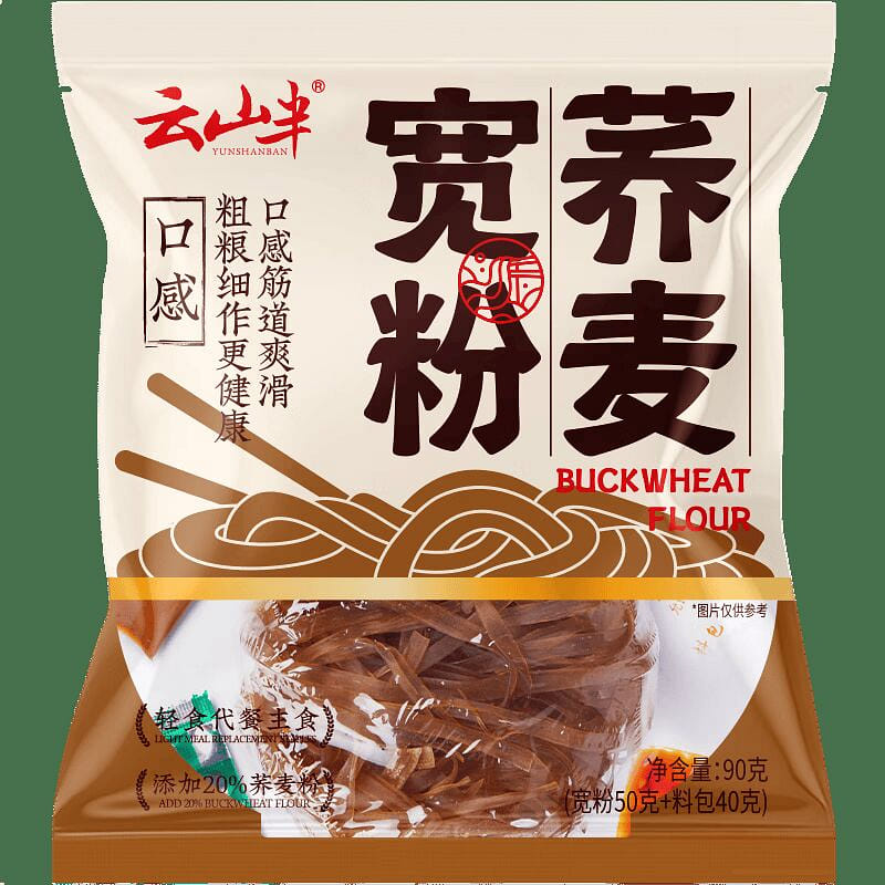 윤산반 메밀 넙적면 90g 20% 메밀가루 저지방 즉석 90 그램