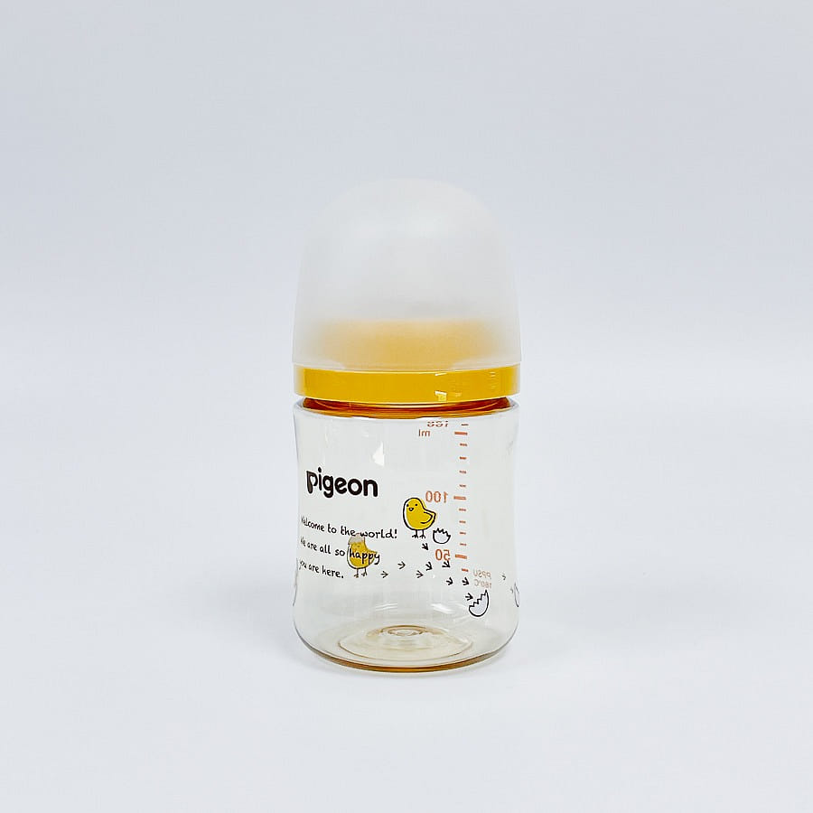 PIGEON SoftTouch Wide-Mouth Baby Feeding Bottle, PPSU 160mL / Bird (Yellow) 1 개
