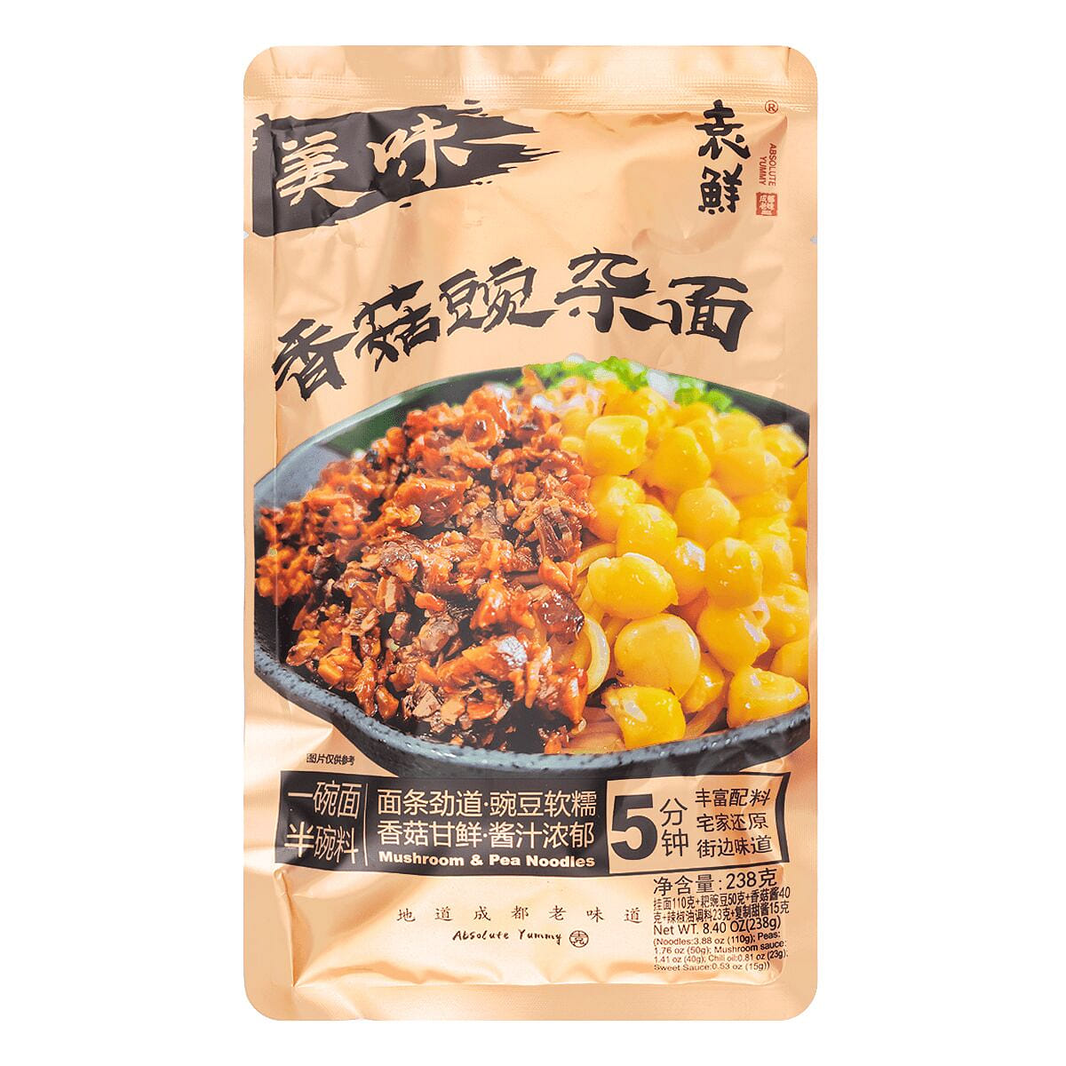 Yuanxian Mushroom Mixed Pea Noodles 238 그램