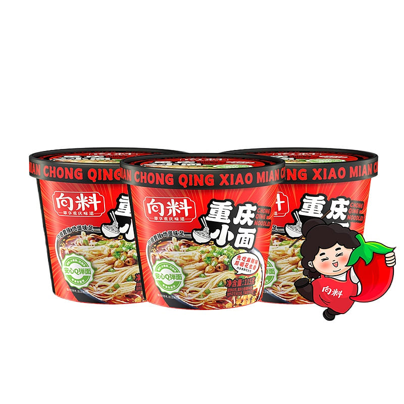 Non-fried Chongqing noodles 115g*3 barrels 345 그램