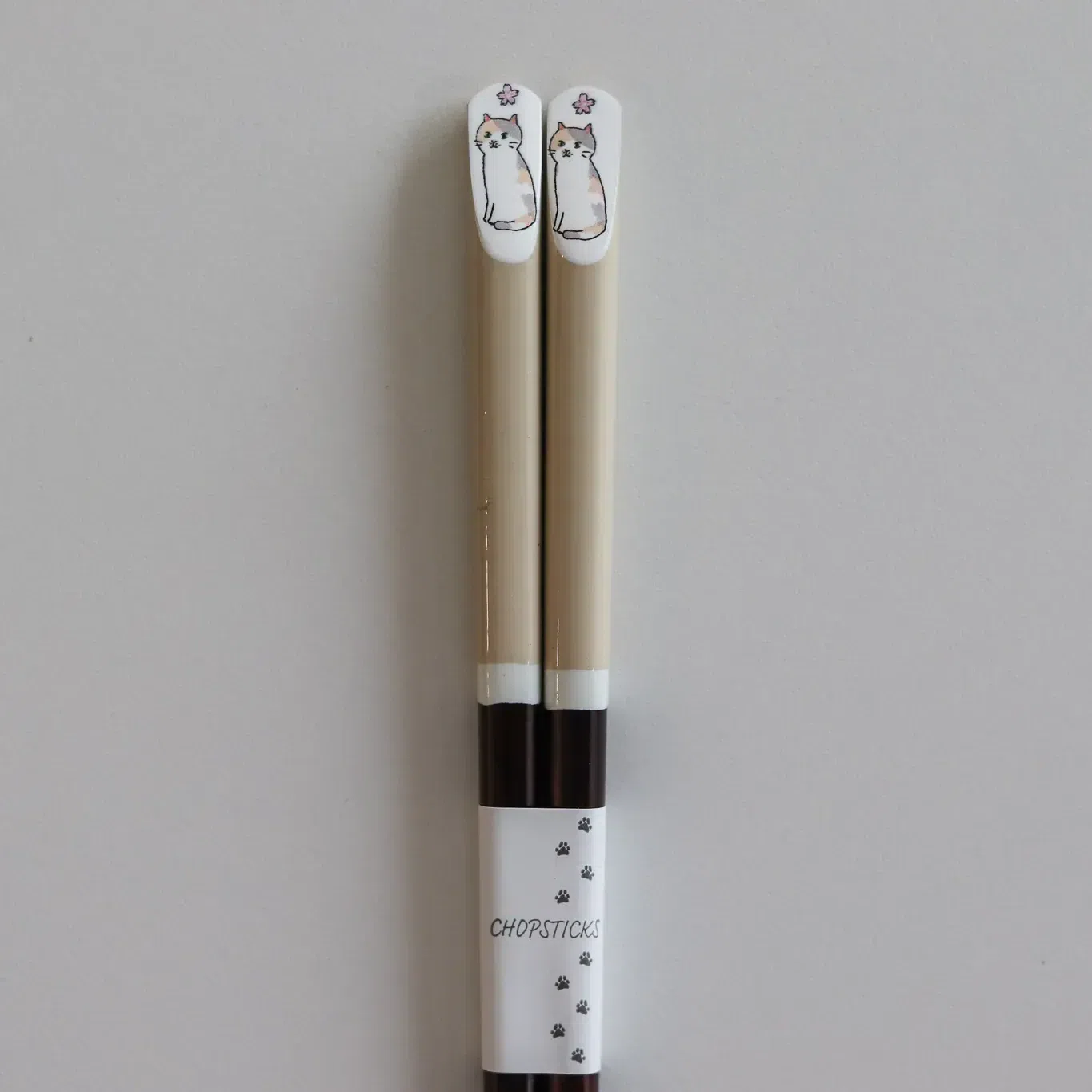 Japan Harupei 23cm Kitty Chopsticks - Beige 1 count