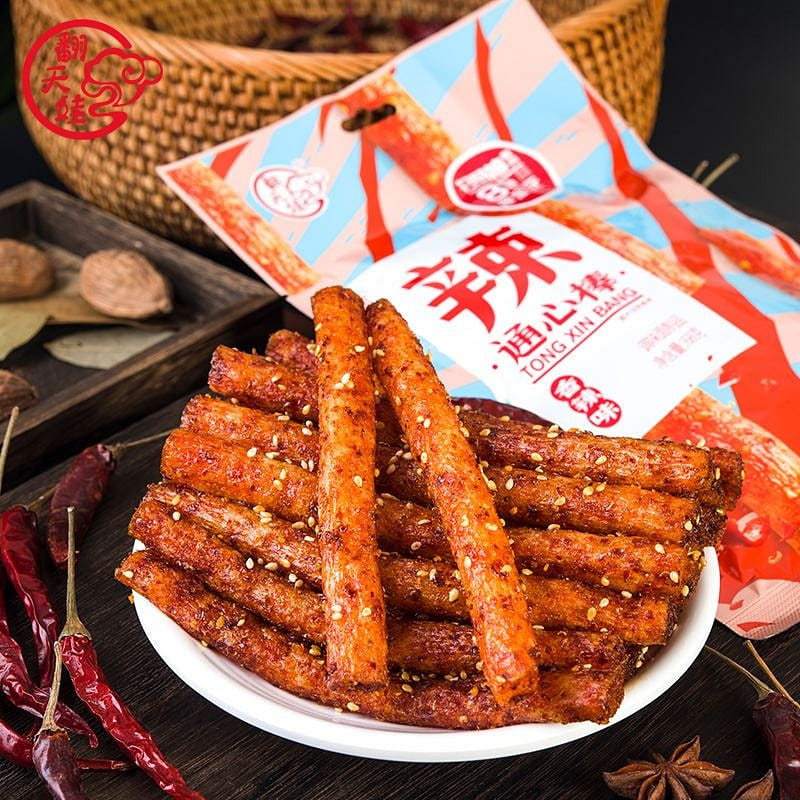 Flippin' Wah Macaroni Stick Chili Sticks Snacks Popping Spicy Flavor 68g/pkg 68 กรัม