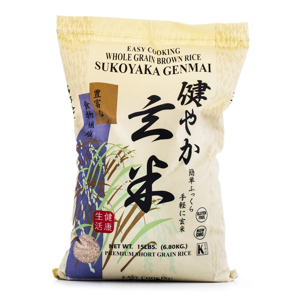 Sukoyaka Genmai Brown Rice 15 lb