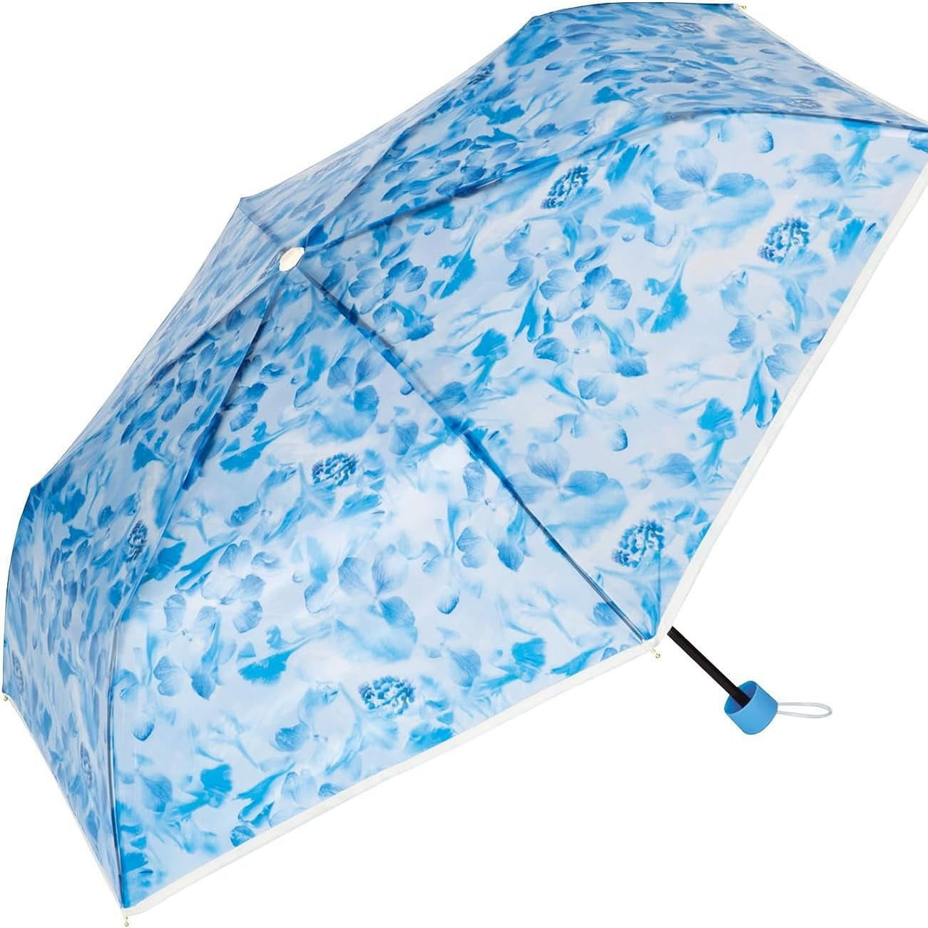Plantica x Wpc Vinyl Folding Umbrella Blue Floral 1 อัน
