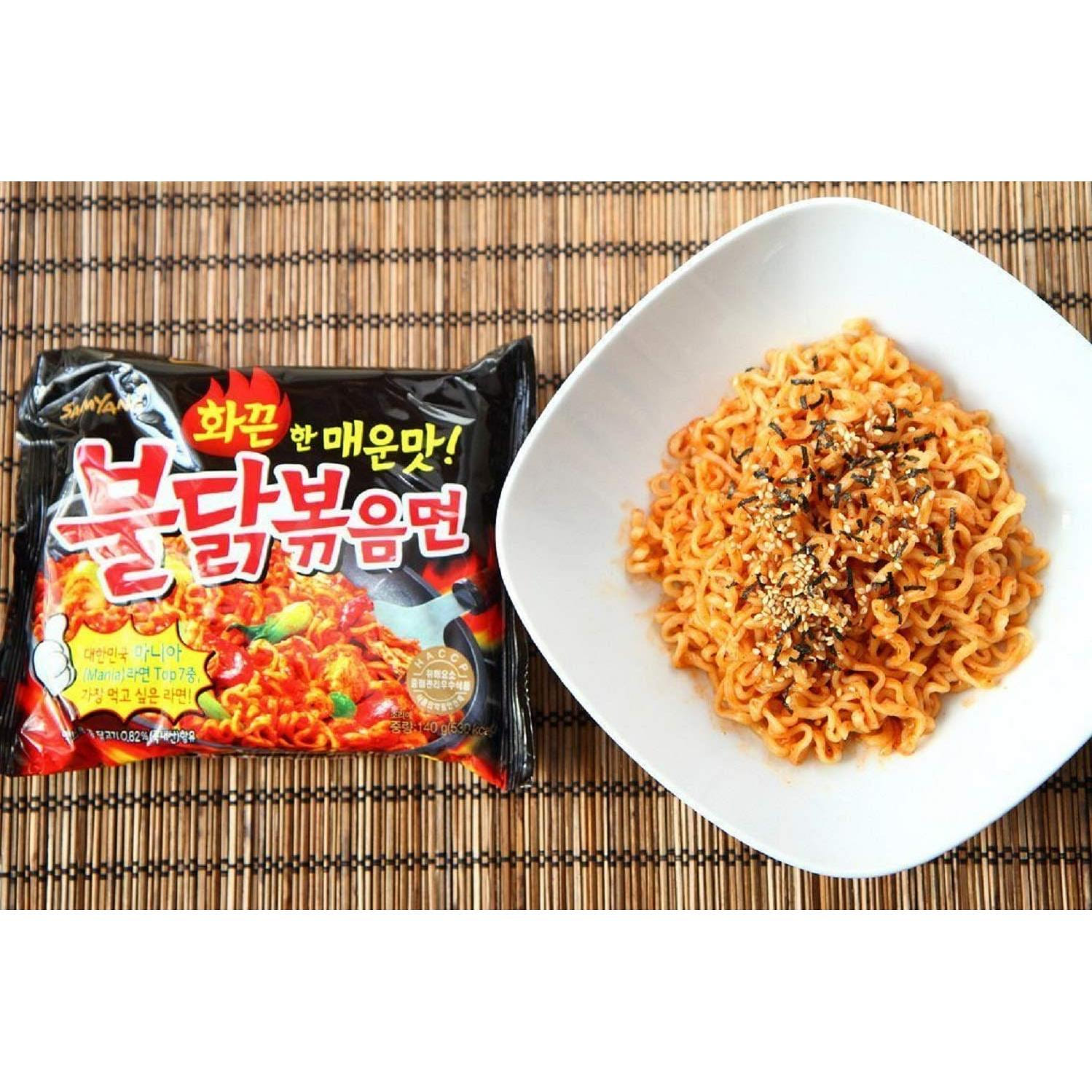 Samyang Buldak Jjajang Korean Spicy Hot Chicken Stir-Fried Noodles 4.94oz (Pack of 5) Chicken / 4.93 Ounce (Pack of 30) 1 each
