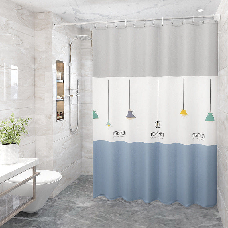 Thickened PEVA Shower Curtain for Bathroom,120*180cm,Artistic Chandelier 0 ปอนด์