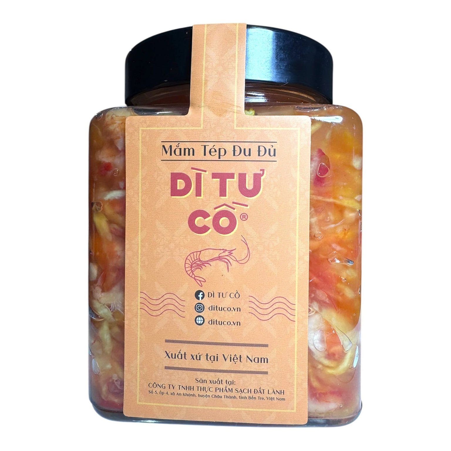 [Di Tu Co] Papaya Salad Pickled Shrimp Mam Tep [L] 1000 g