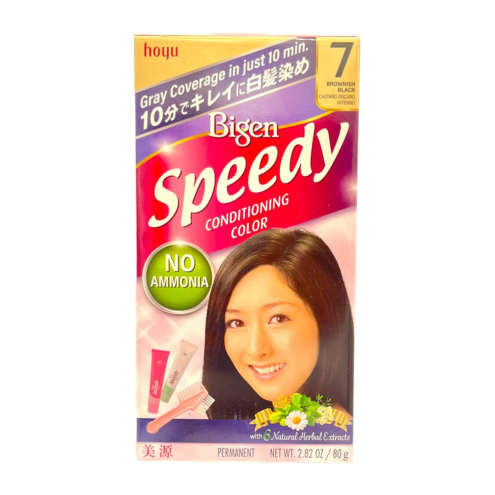 【送梳子】日本Hoyu美源 Bigen 快速染髮霜 7號 深棕黑色 DIY染髮劑 簡單易用 自然 速效 持久 80克 1 盒