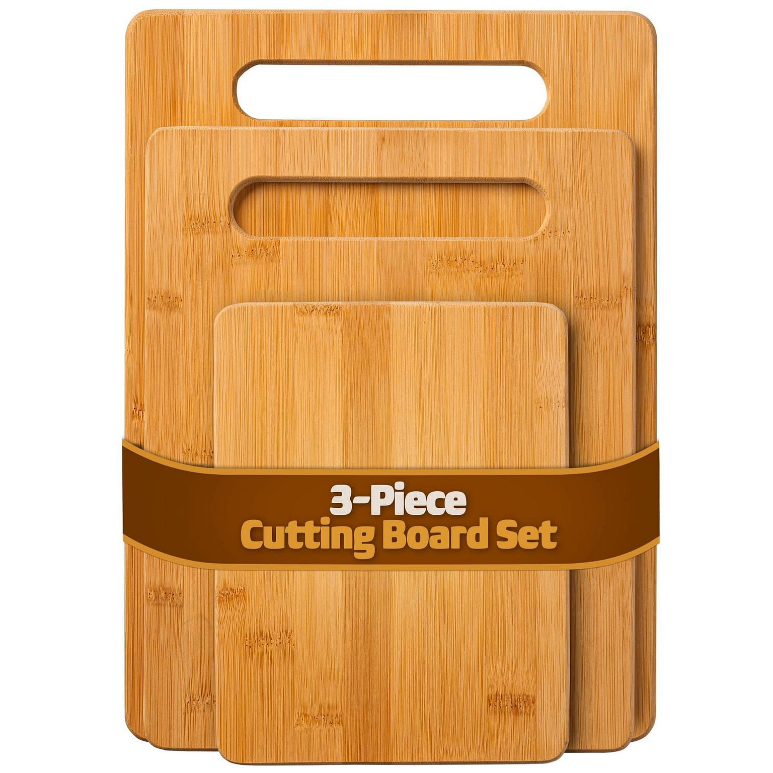 3-Piece Bamboo Cutting Board Set - Wooden cutting board, 3 Assorted Sizes 1 개