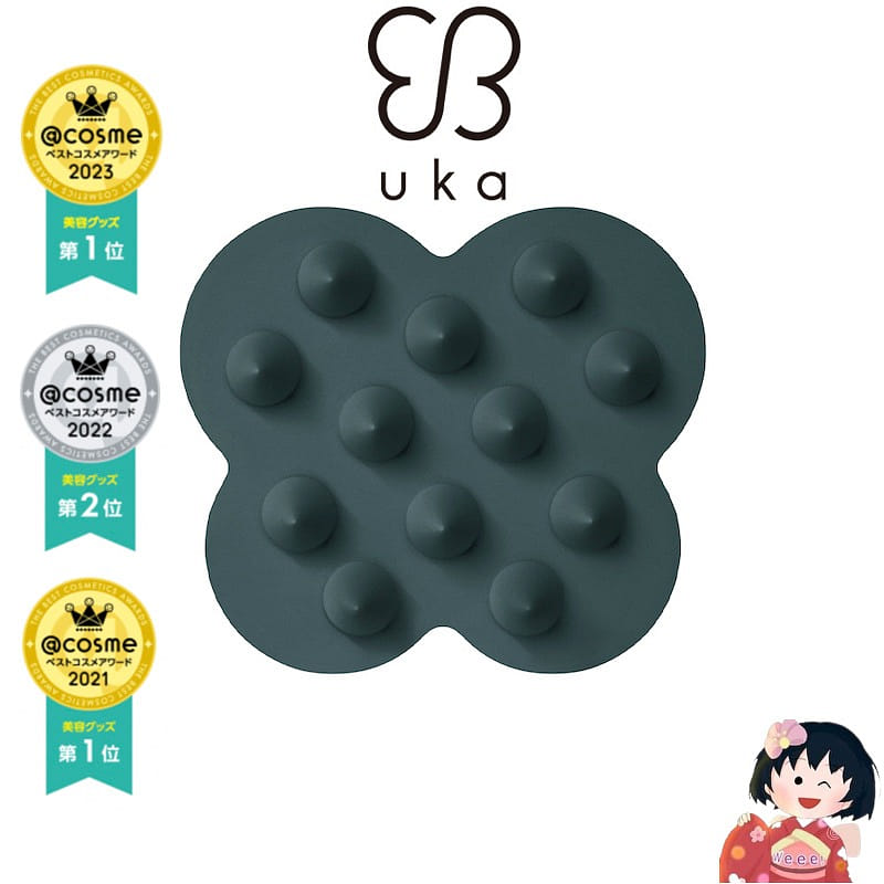 UKA头部按摩梳子墨绿色最硬日本直邮 1 份