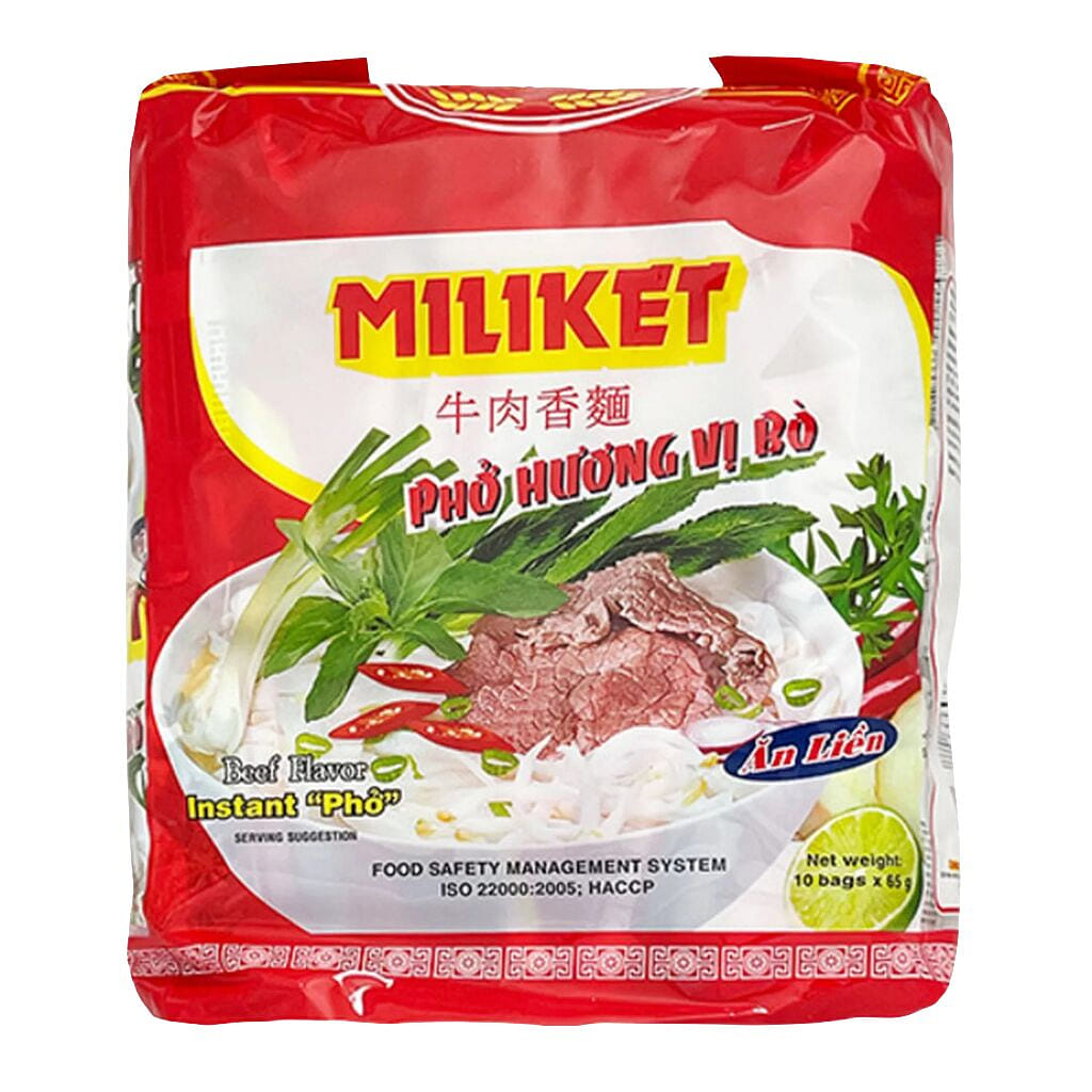 Miliket Instant Pho Bo Beef Noodles Flavor 10pks 1 개