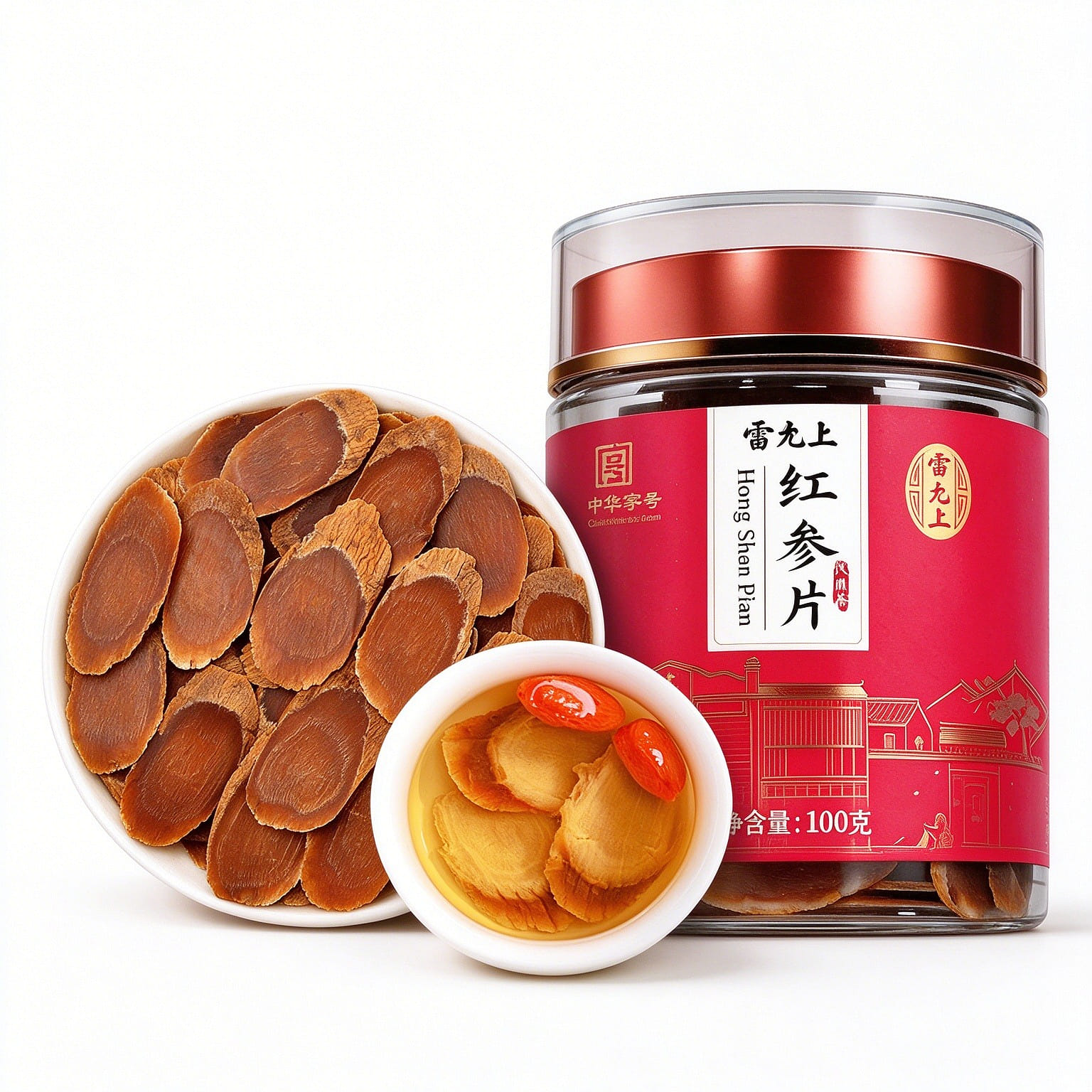 Lei Yunshang Red Ginseng Slices, Changbai Mountain 100 g