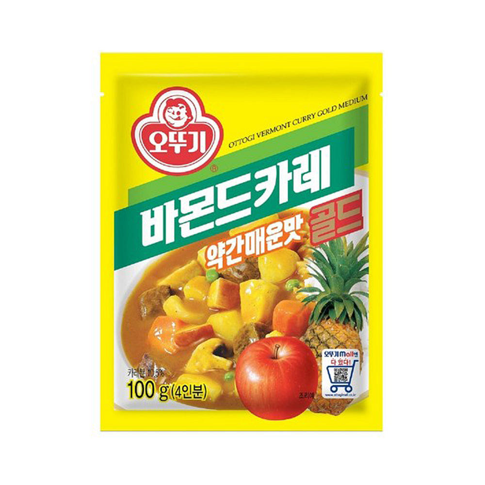 오뚜기 바몬드 카레 골드 약간 매운맛 100g 1 개