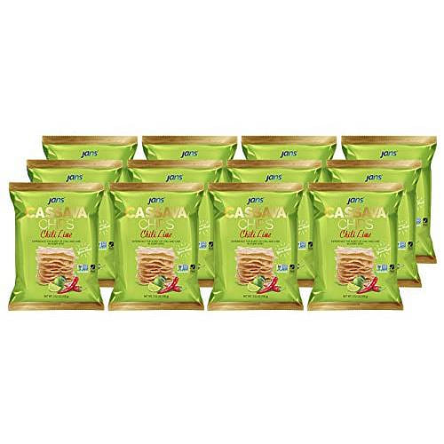 Jans - キャッサバチップス チリライム味 100g 12個パック 3.52 オンス*12 パック