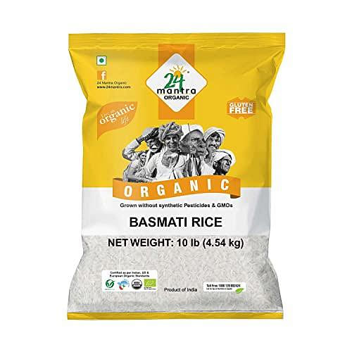 24 Mantra Organic Basmati White Rice 10 lb