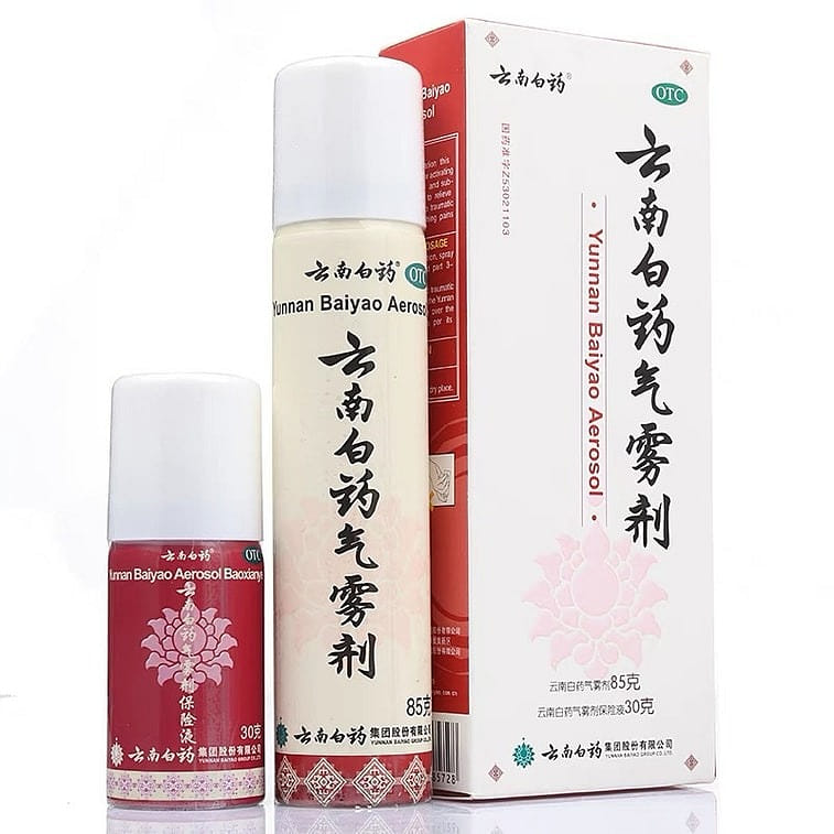 Yunnan Baiyao Qiwuji Pain Relief Spray 85g+30g 1 個