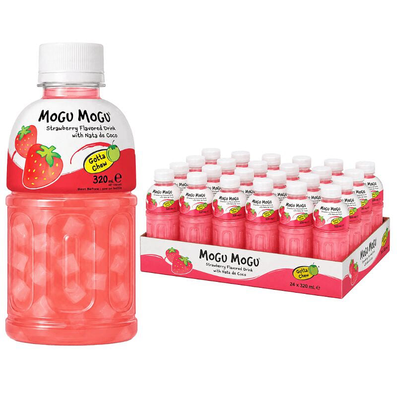 Mogu Mogu Strawberry Nata de Coco 10.8 oz 24 bottle