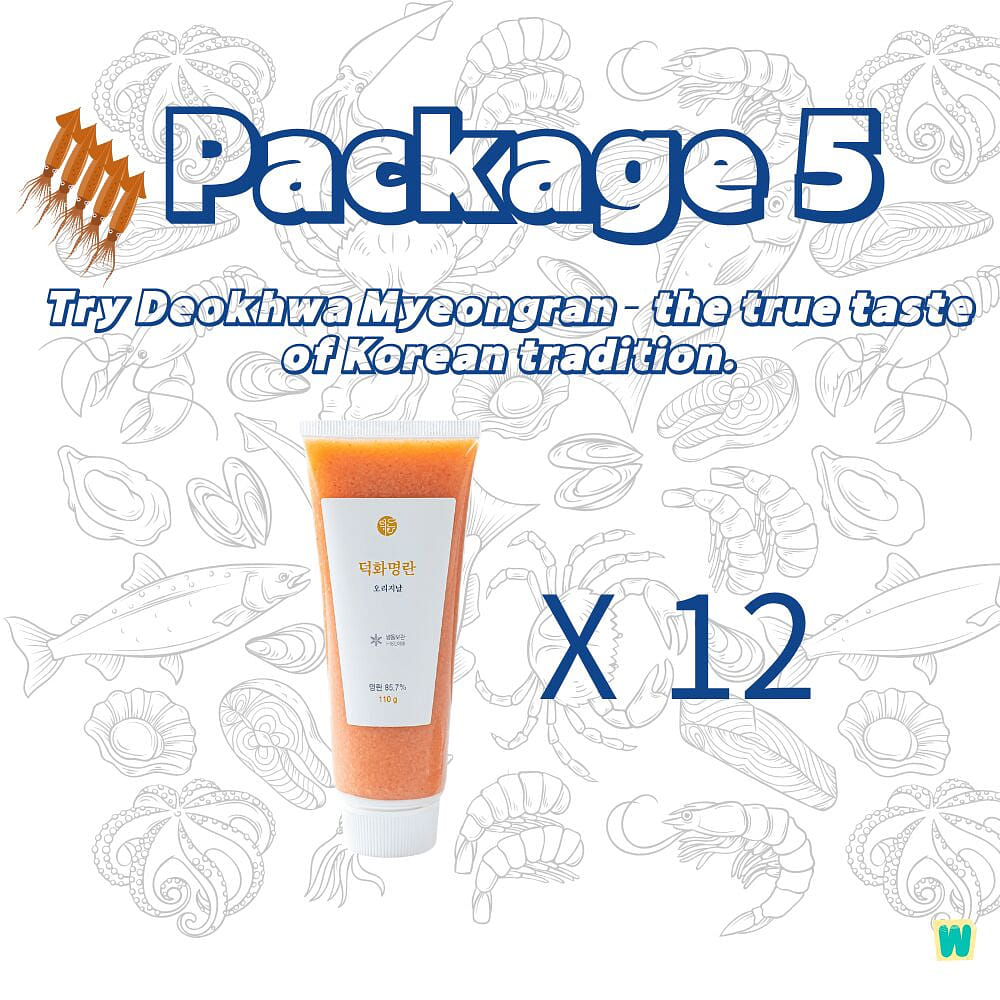 Package 4: 프리미엄 덕화 명란 튜브 타입 12 개입