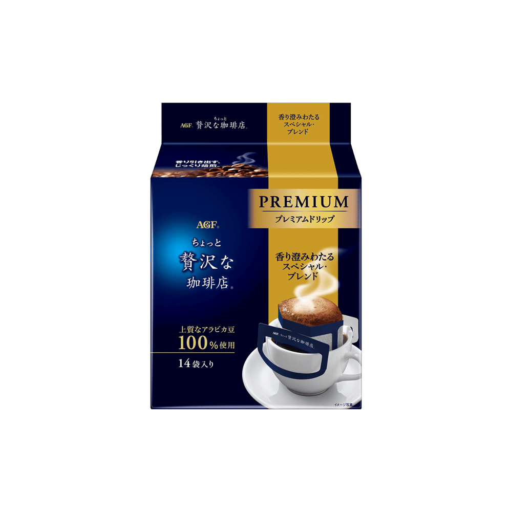 AGF Light Luury Coffee Shop Dark Roast Luury Ear Coffee Special Blend 8g14bag 1 ส่วน