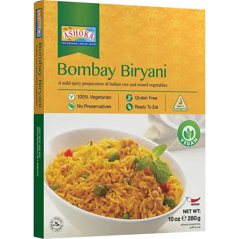 Ashoka Bombay Biryani (Ready-to-Eat), 10 oz box 10 ออนซ์