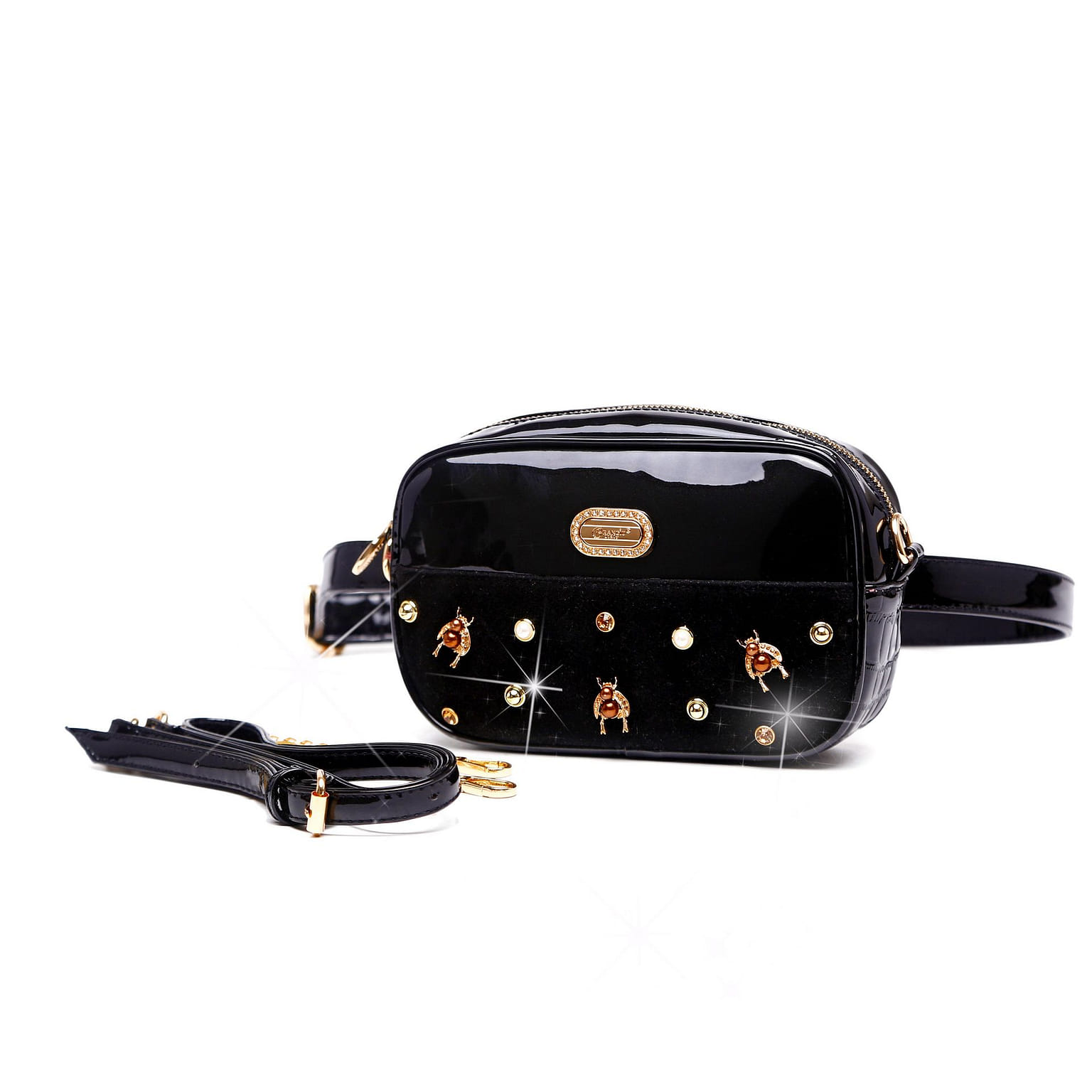 Honey Bee Fanny Waist Bag Pack Black [RMF7758-BK] 1 ส่วน