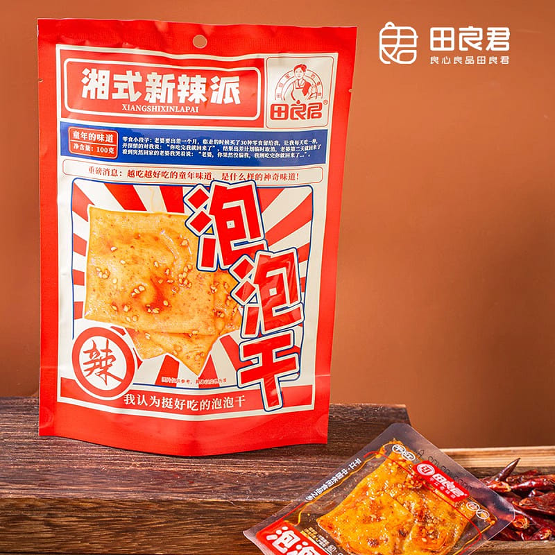 Tian Liangjun Xiangla Bubble Dry Spicy 100g*1 bag 100 กรัม