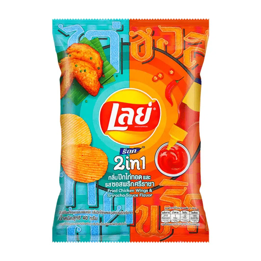 Lay's Fried Chicken Wings & Sriracha Sauce Flavor Potato Chips 48 กรัม