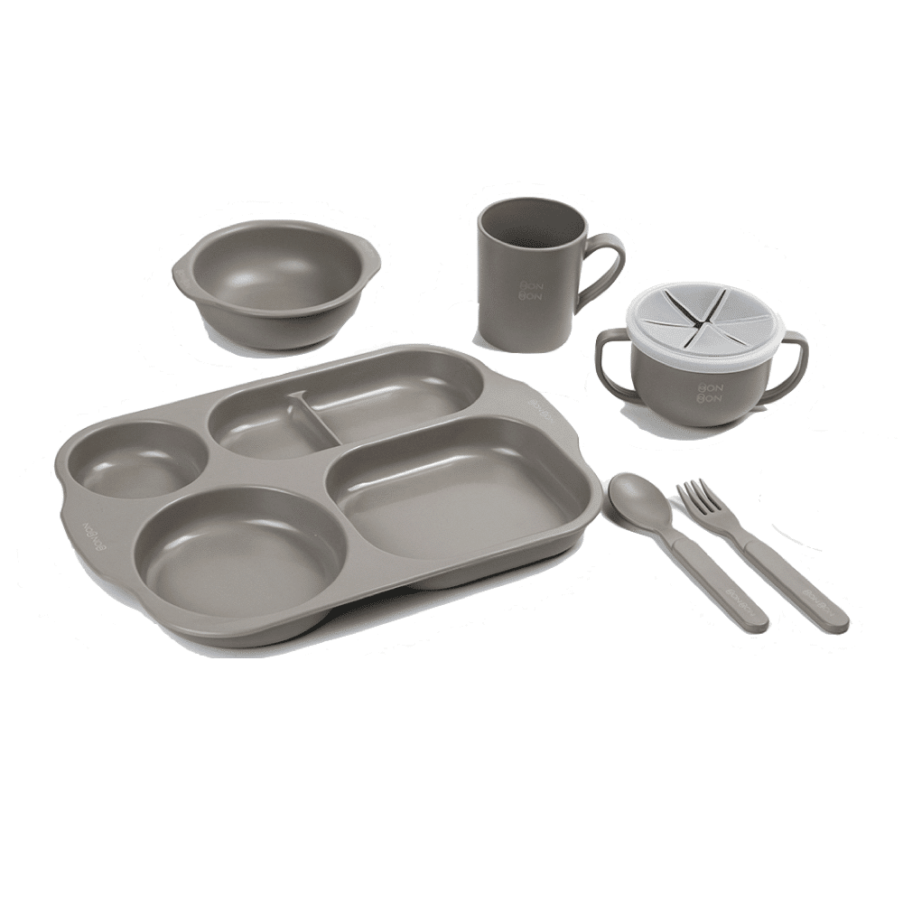 [Ships from U.S.] DAILYLIKE Bonbon Eco-Friendly Corn Tableware Set of 3 Cocoa 1 กล่อง