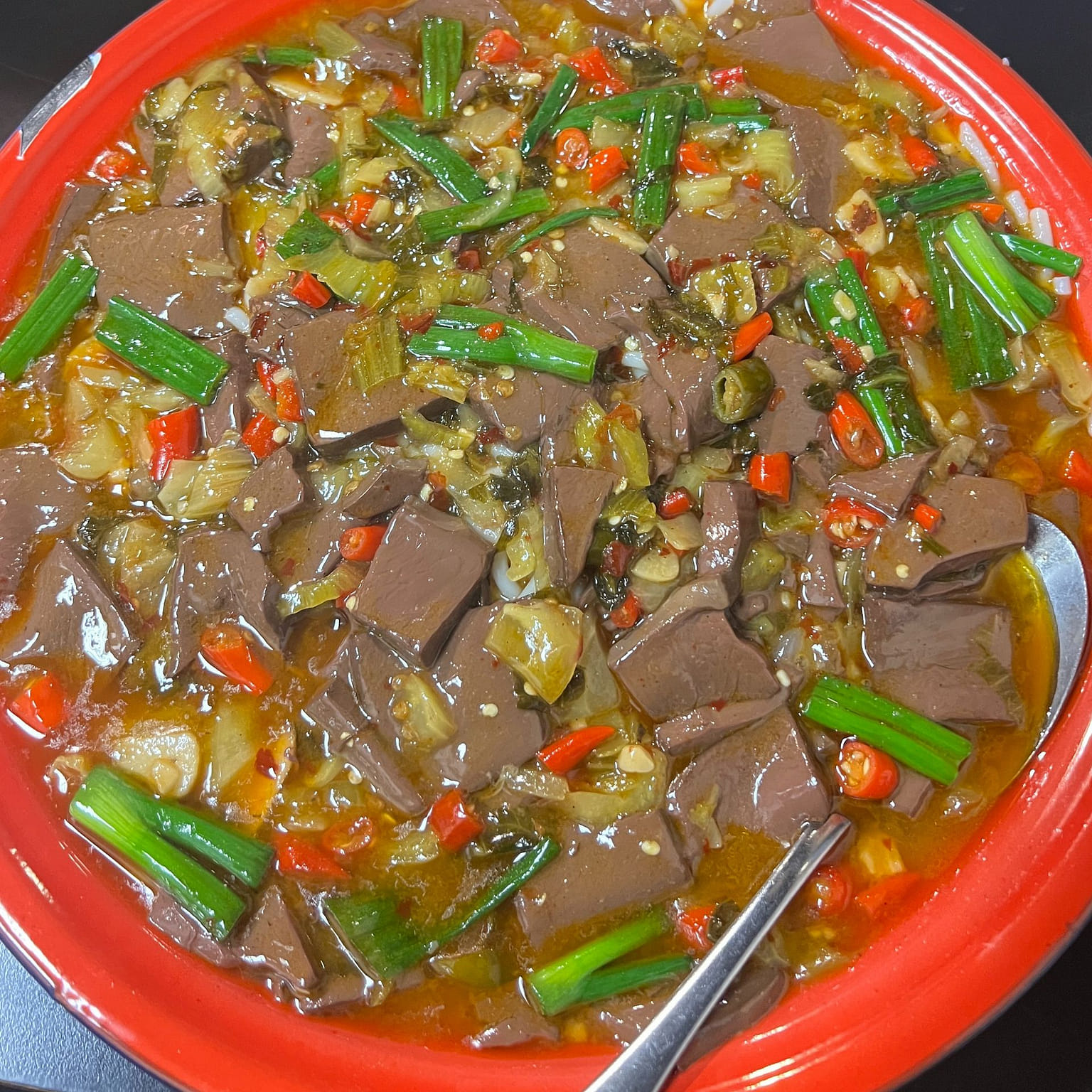 酸菜燒鴨血 500g 米線墊底 1 份
