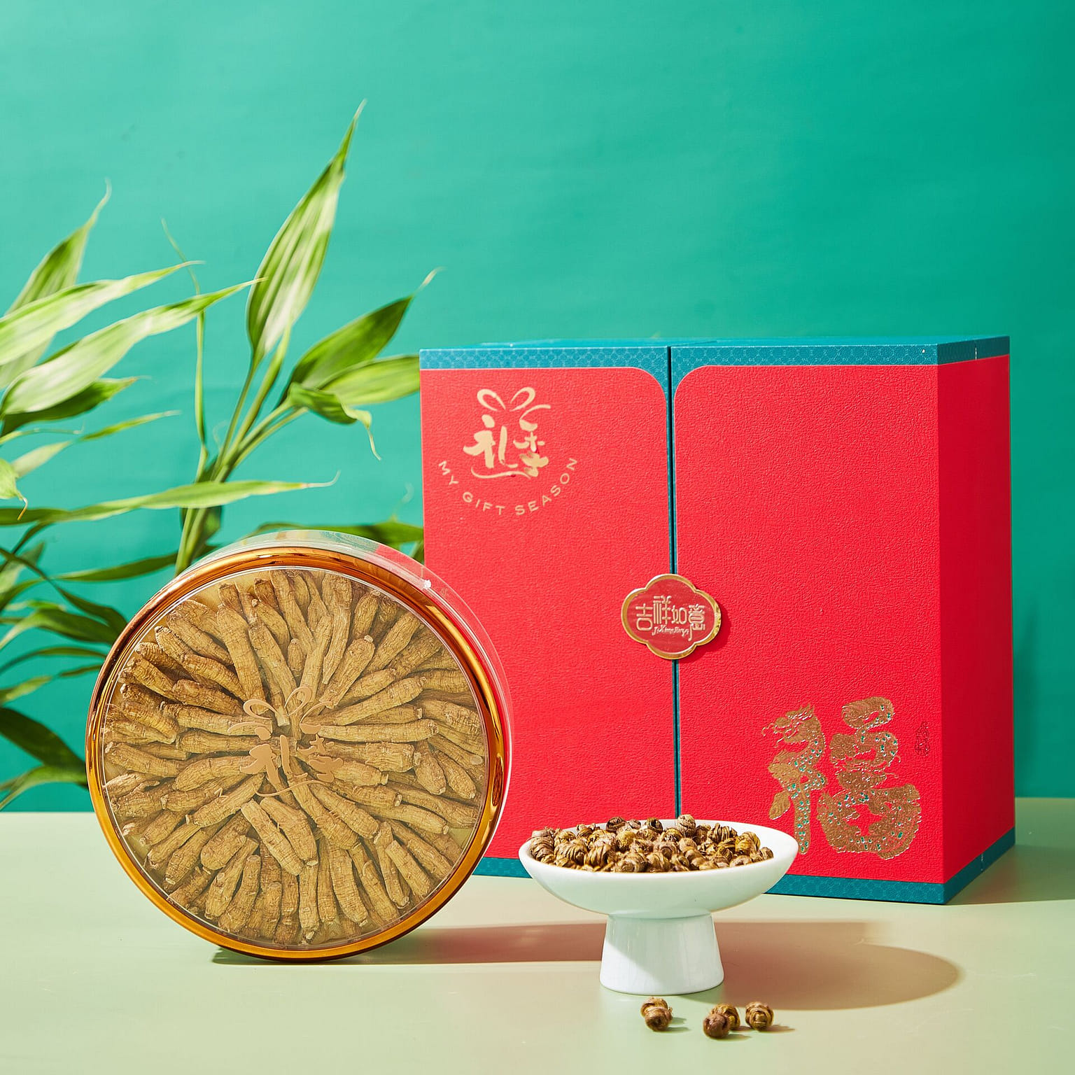 Five blessings come to the door" mountain delicacies five-piece gift box 1 phần