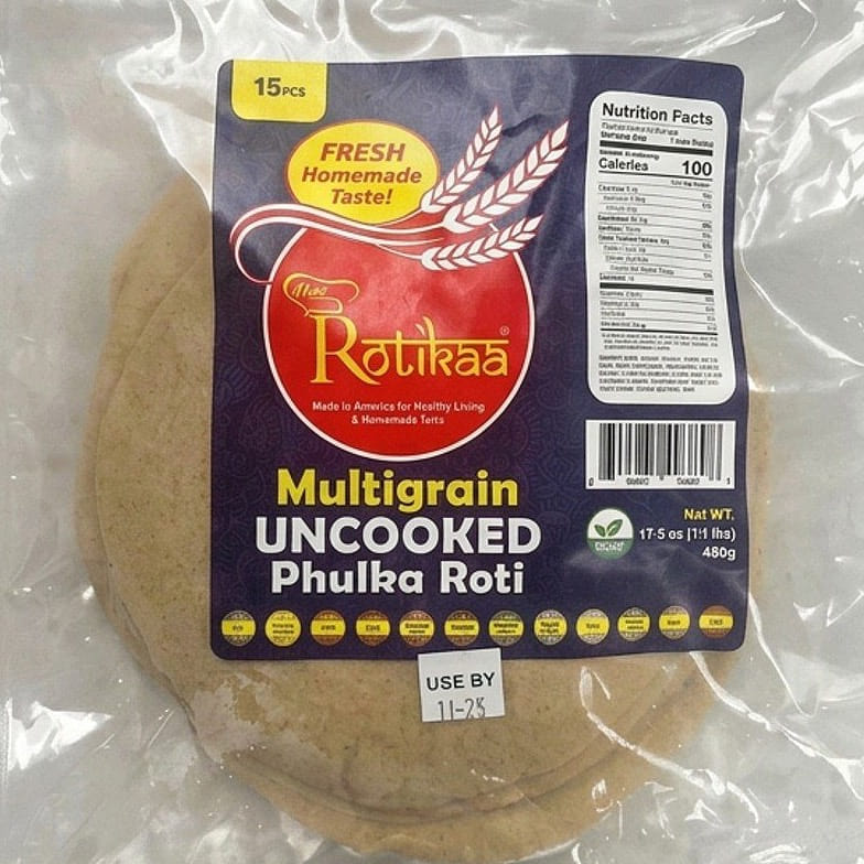Uncooked Multigrain Phulka Roti 15pcs 12 box