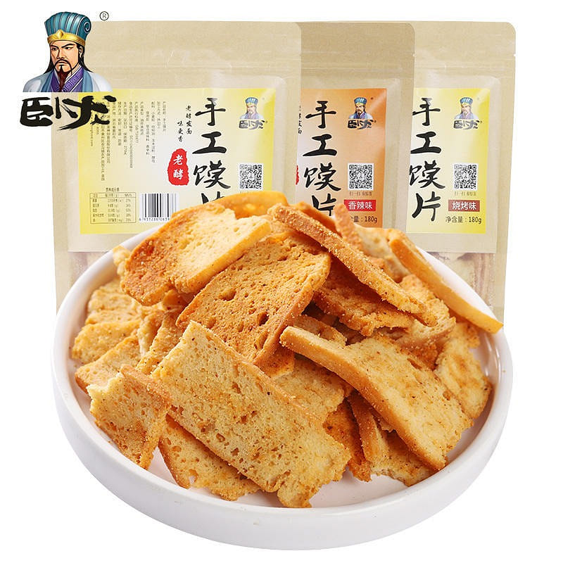 Wolong handmade bread slices spicy crispy small bread ding 180 그램