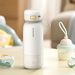 飞利浦 恒温杯 无线加热水杯 外出无线烧水杯 保温调奶冲奶泡奶 5档调温 4分钟速热 320ml 杏色 1 份