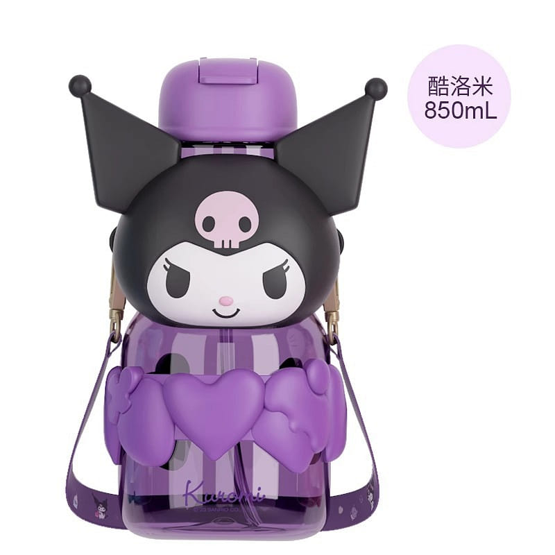Sanrio Space Water Bottle Gorgeous Sippy Cup Gift 850ML- Kuromi 1 ส่วน