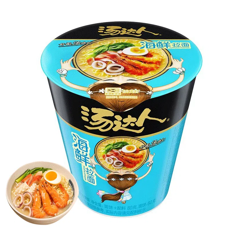 Tangdaren seafood Lamian Noodles 80g * 1 barrel 80 กรัม