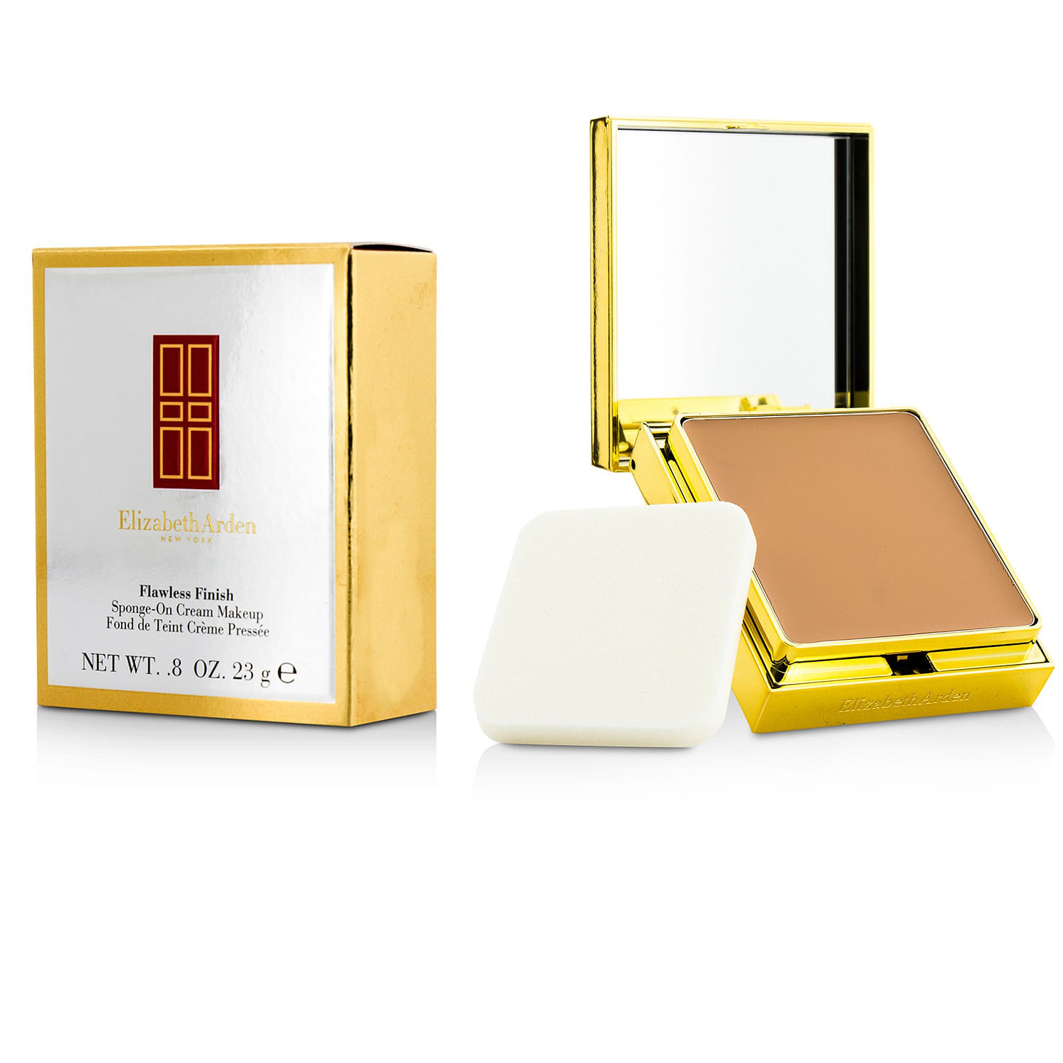 Elizabeth Arden Flawless Finish Sponge On Cream Makeup (Golden Case) - 52 Bronzed Beige II 23g/0.8oz 23 กรัม