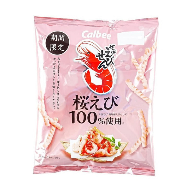 日本CALBEE卡乐比 樱花味鲜虾条 50 克