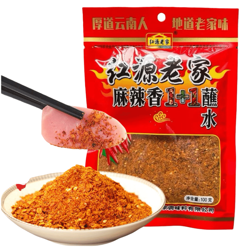 Hongyuan Hometown Spicy 1+1 Chili Noodles 100 그램