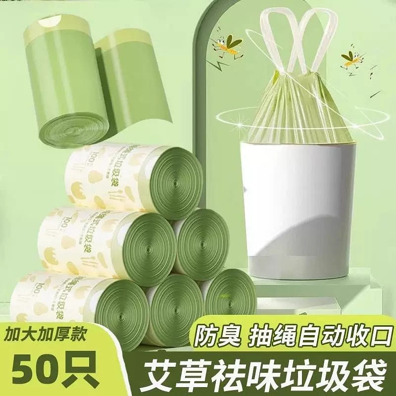 Mugwort-Scented Garbage Bags - Odor-Proof & Mosqui 1 pack
