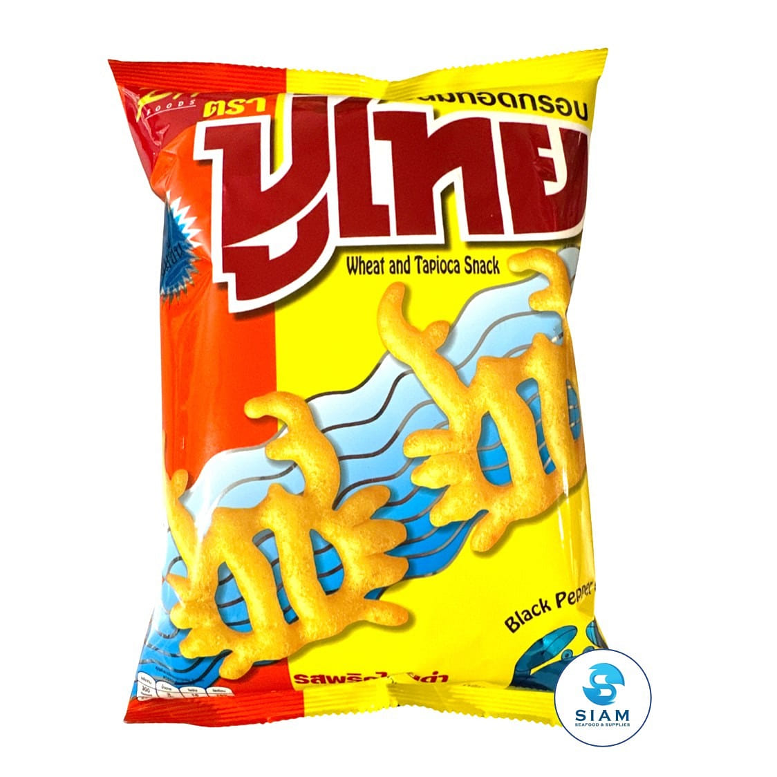 Pu Thai Wheat and Tapioca Thai Snack, Black Pepper Flavor 1.94 ออนซ์