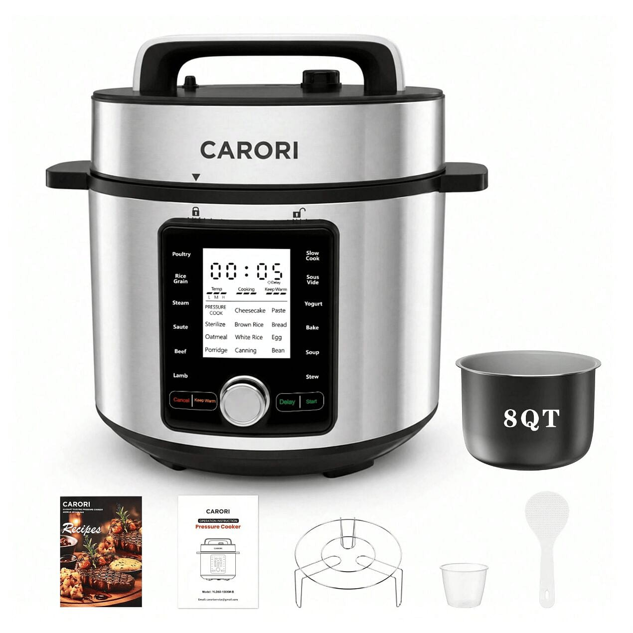 Electric Pressure Cooker 8QT, 24 Programs, Touch A 1 pack