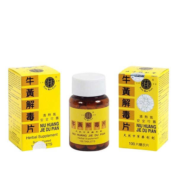 Niu Huang Jie Du Pian (100 Pills) 100 อัน