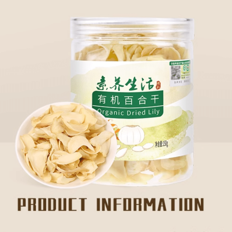 Literacy Life: Organic Lily Dry Soup, Porridge, Tea, Dry Goods, Dried Lily, 150g*1 can 150 กรัม