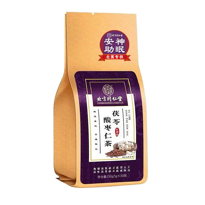 北京同仁堂 茯苓酸棗仁茶 安神助眠 失眠多夢易醒 150 克