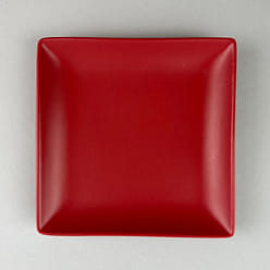 Bowery Matte Bold Square Appetizer Plate 5.7", Red 1 each